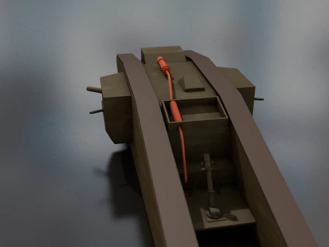 Tadpole Military Tank 3D Model