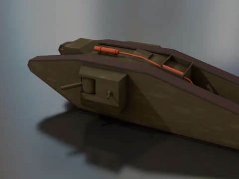 Tadpole Military Tank 3D Model