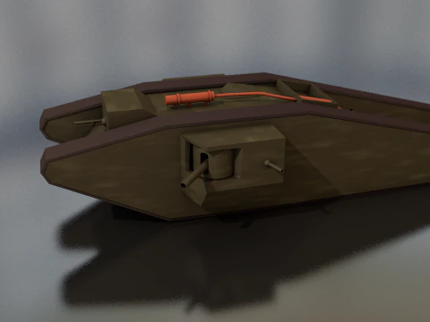 Tadpole Military Tank 3D Model