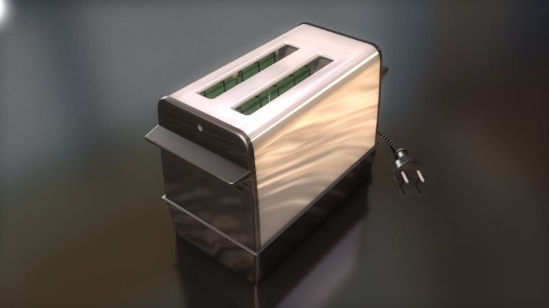 Retro Eletric Toaster 3D Model .c4d .max .obj .3ds .fbx .stl .blend 