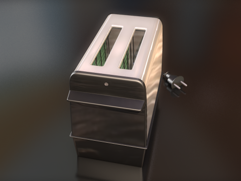 Retro Eletric Toaster 3D Model