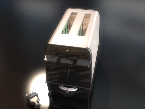 Retro Eletric Toaster 3D Model