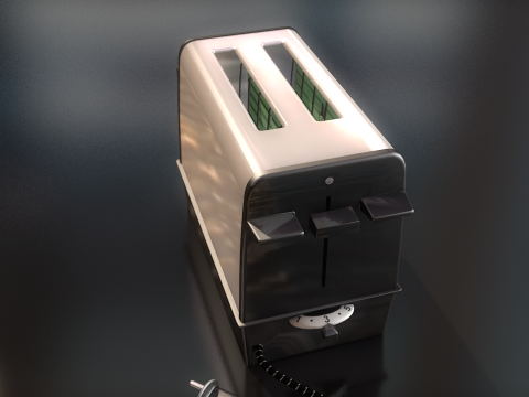 Retro Eletric Toaster 3D Model