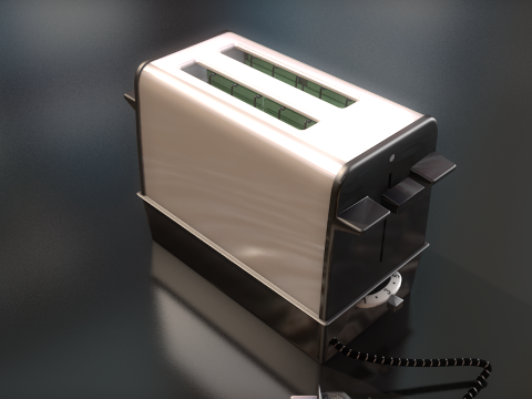 Retro Eletric Toaster 3D Model