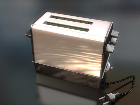 Retro Eletric Toaster 3D Model