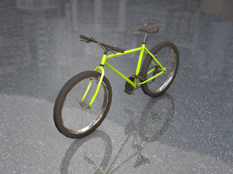 Generic Yellow Mountain Bike 3D Model