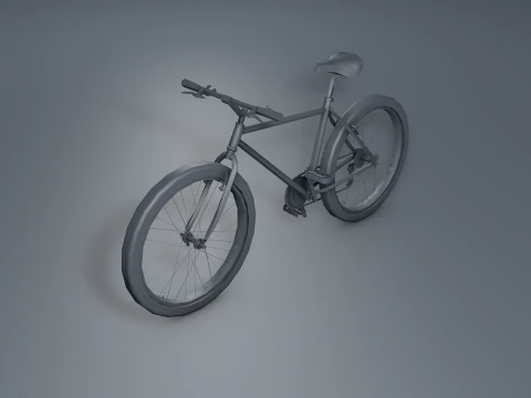 Generic Yellow Mountain Bike 3D Model