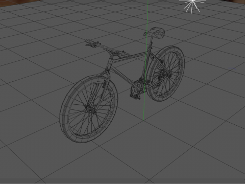 一般的な黄色のマウンテン バイク 3Dモデル