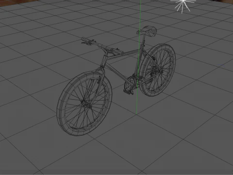 Generic Yellow Mountain Bike 3D Model