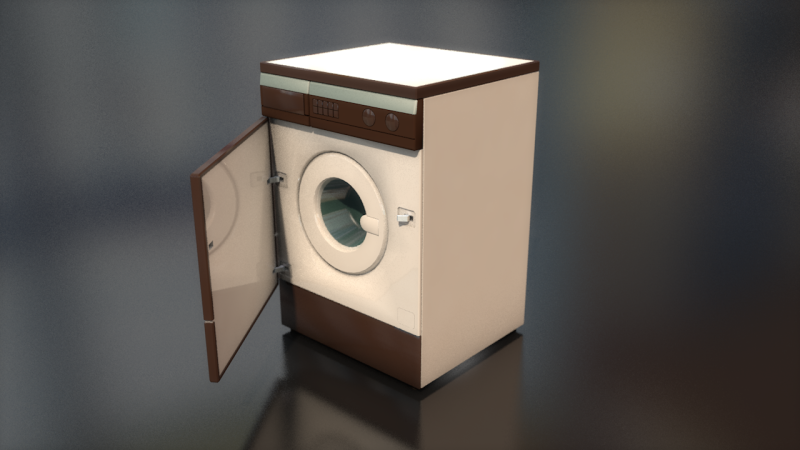 Vintage Clothes Washing Machine 3D Model .c4d .max .obj .3ds .fbx .stl .blend