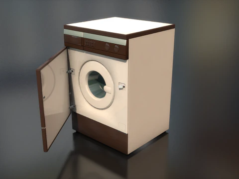 M&aacute;quina de lavar roupas vintage Modelo 3D