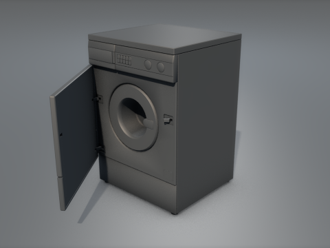 Vintage Clothes Washing Machine 3D Model