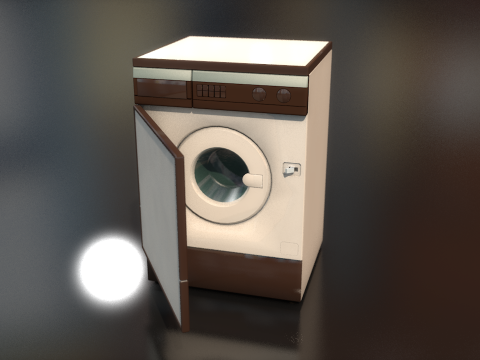 Vintage Clothes Washing Machine 3D Model