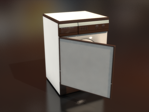 Vintage Clothes Washing Machine 3D Model