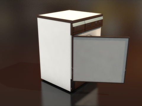 Vintage Clothes Washing Machine 3D Model