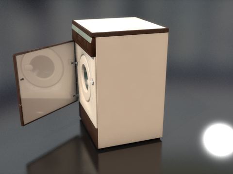 Vintage Clothes Washing Machine 3D Model