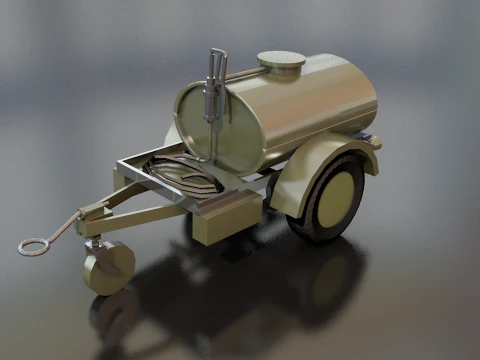 군용 트레일러 물 탱크 3D 모델