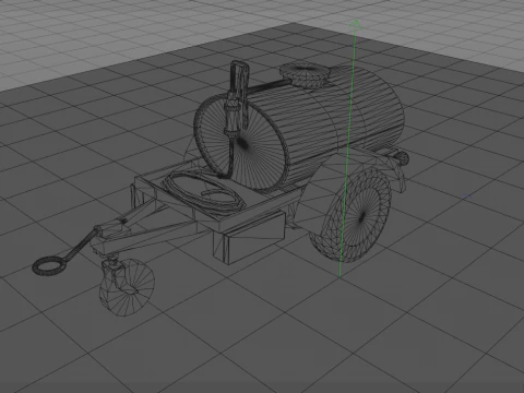 Military Trailer Water Tank 3D Model