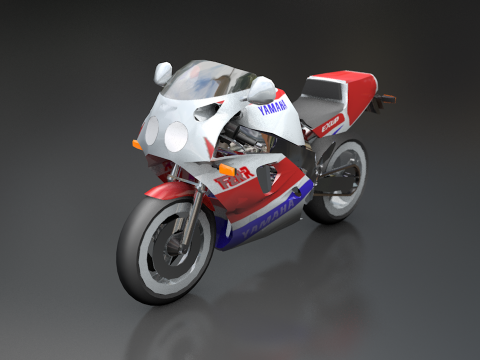 Yamaha FZR 750 R Motorcycle 3D Model