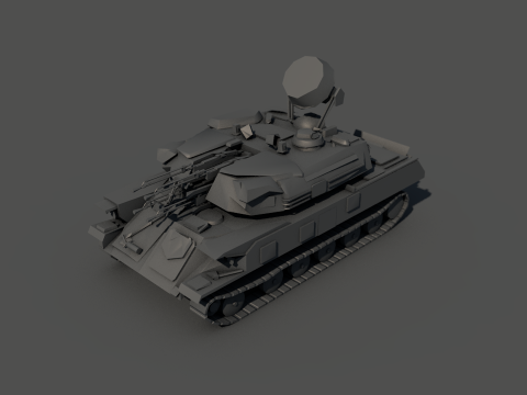 シルカ ZSU 23-4 ソ連軍戦車 3Dモデル