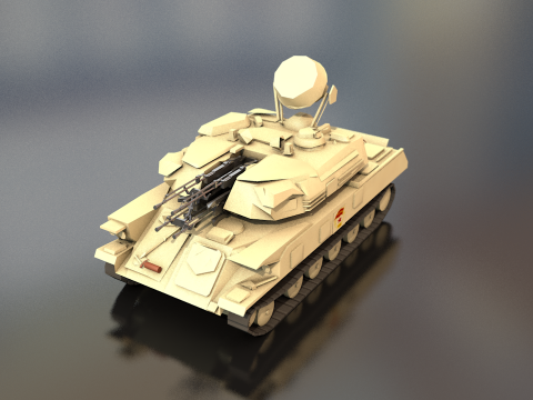 シルカ ZSU 23-4 ソ連軍戦車 3Dモデル