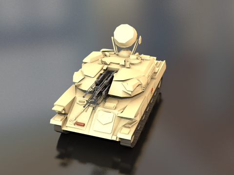 シルカ ZSU 23-4 ソ連軍戦車 3Dモデル