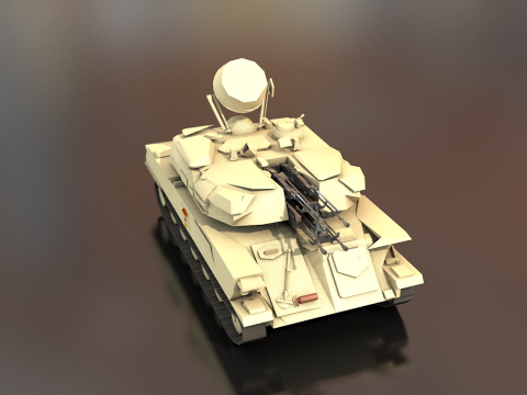 シルカ ZSU 23-4 ソ連軍戦車 3Dモデル