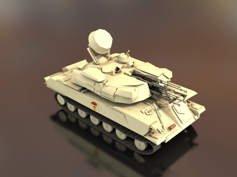 シルカ ZSU 23-4 ソ連軍戦車 3Dモデル