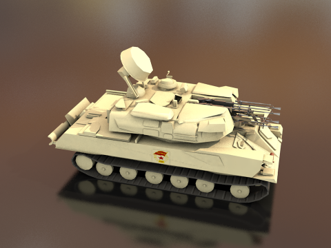 シルカ ZSU 23-4 ソ連軍戦車 3Dモデル