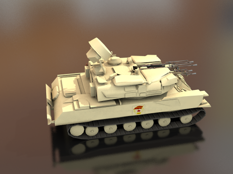 シルカ ZSU 23-4 ソ連軍戦車 3Dモデル