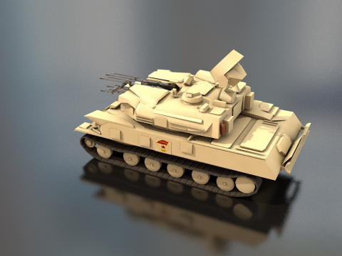 シルカ ZSU 23-4 ソ連軍戦車 3Dモデル