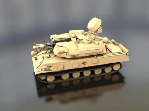 シルカ ZSU 23-4 ソ連軍戦車 3Dモデル