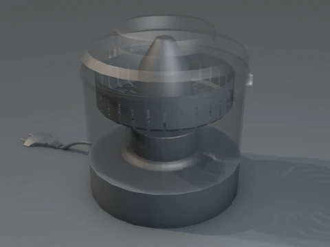 Orange Electrical Juice Squeezer 3D Model