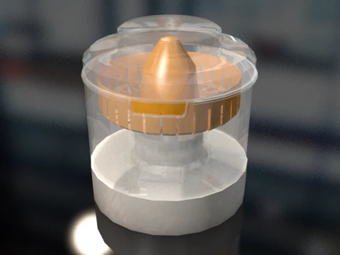 Orange Electrical Juice Squeezer 3D Model