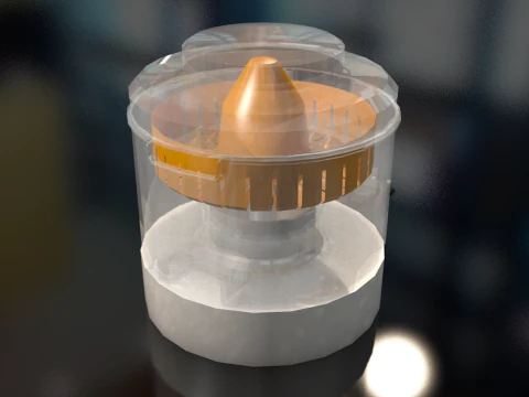 Orange Electrical Juice Squeezer 3D Model