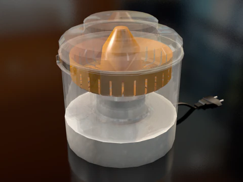 Orange Electrical Juice Squeezer 3D Model