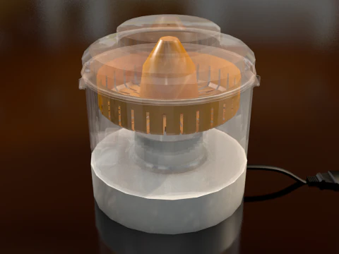 Orange Electrical Juice Squeezer 3D Model