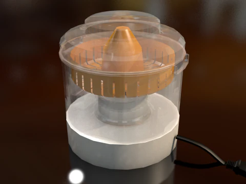 Orange Electrical Juice Squeezer 3D Model