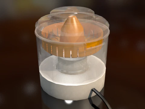 Orange Electrical Juice Squeezer 3D Model