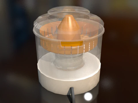 Orange Electrical Juice Squeezer 3D Model