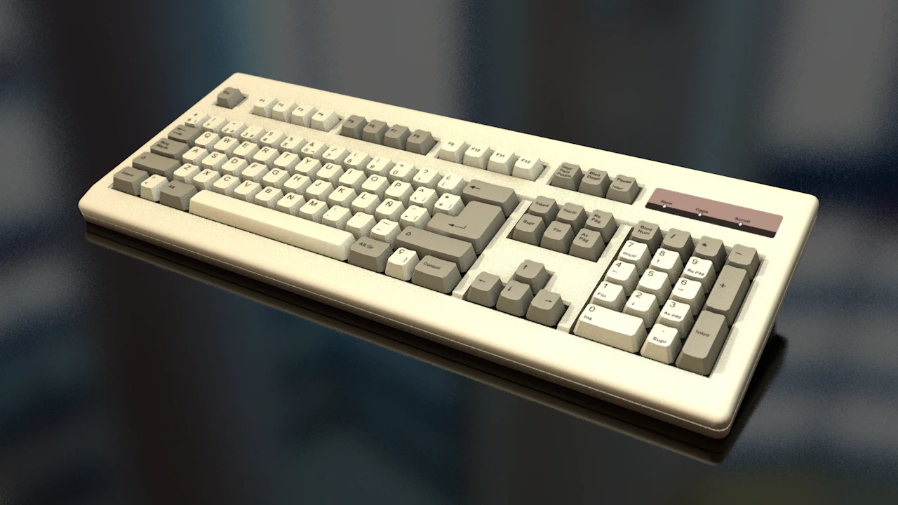 Computertastatur 3D Modell .c4d .max .obj .3ds .fbx .stl .blend 