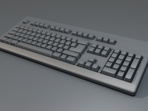 Computer Keyboard 3D Model