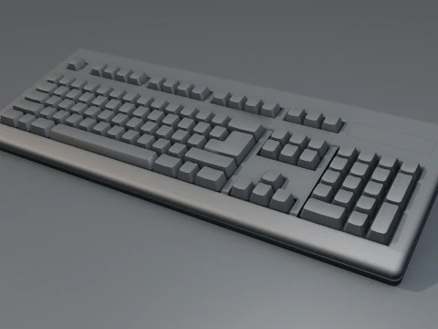 Computertastatur 3D Modell