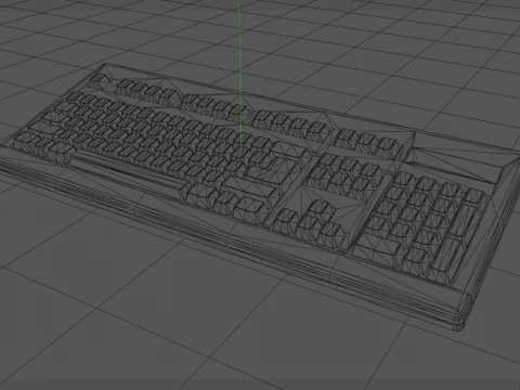 Computertastatur 3D Modell