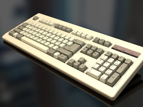 Computertastatur 3D Modell