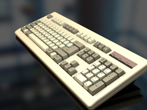 Computertastatur 3D Modell