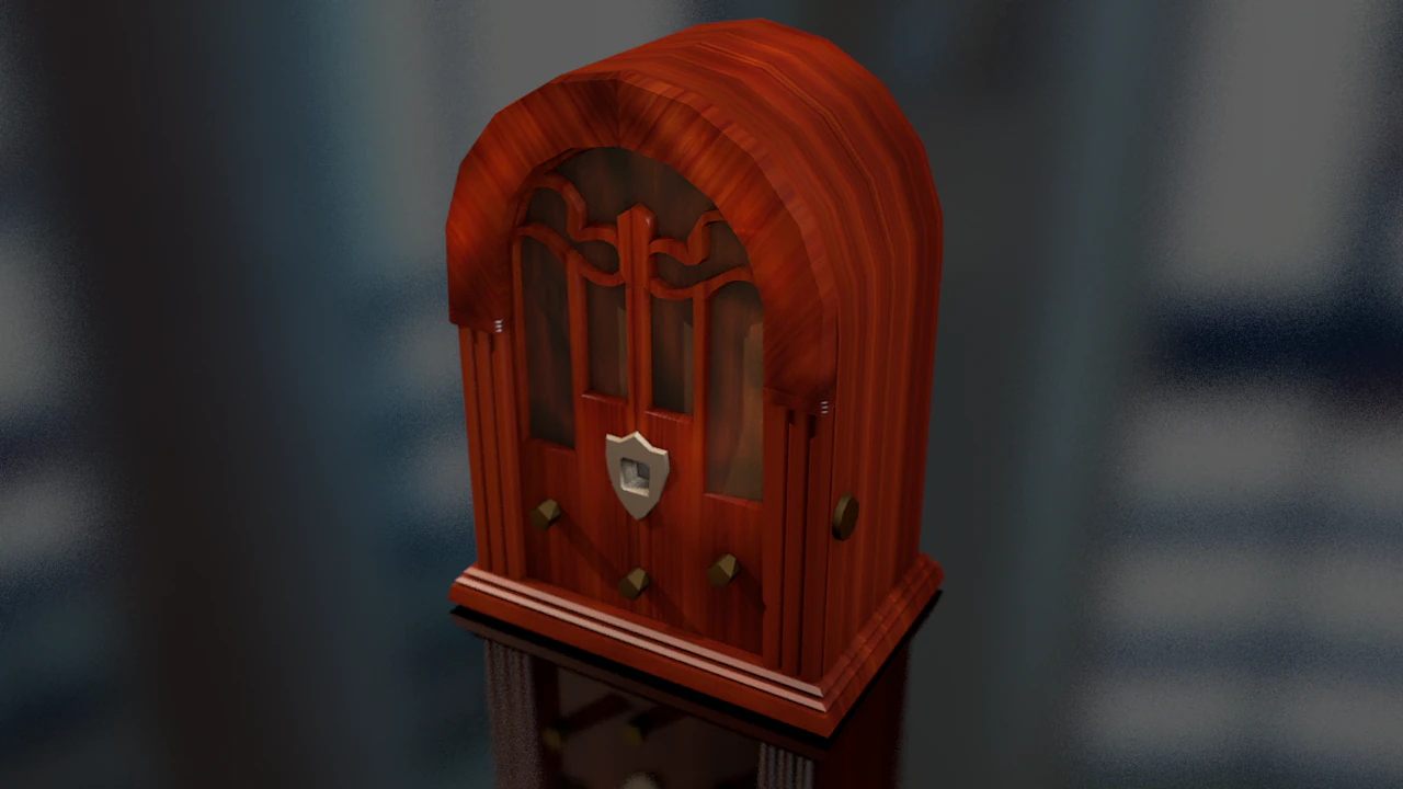 Magnadyne Vintage Radio 3D Model .c4d .max .obj .3ds .fbx .stl .blend
