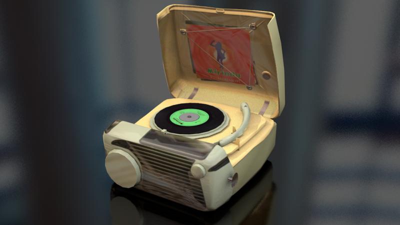 Reproductor de discos LP Modelo 3D .c4d .max .obj .3ds .fbx .stl .blend 