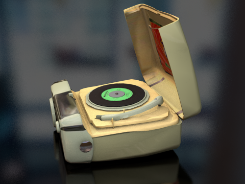 Reproductor de discos LP Modelo 3D