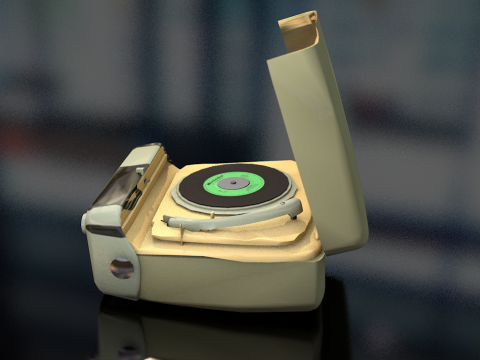 Reproductor de discos LP Modelo 3D